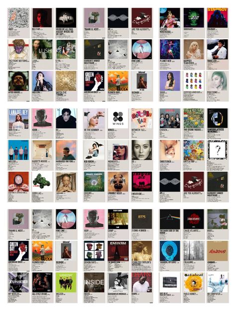 350+ PCS Album Cover Posters, Minimalist Music Album Digital Download ,Digital Music Album Posters, Album Wall Decor ,Music album posters kit  I hope you enjoy it. >>This kit contains : 350+ PCS of music album covers of high quality The  files included works great for just about portrait size:- A5, A4, A3 >>Recommended print size -> 4x6 inch (10x15cm) - 5x7 inch (12.7x17.78cm) 3 WAYS TO PRINT YOUR POSTERS : 1. Send to a local print shop 2. Print from your home printer 3. Upload to an online printing shop HOW TO DOWNLOAD THE POSTERS: 1. Make the purchase 2. You will receive a pdf document with a google drive link  3.click on the link you will be directed to posters pdf , open it and download it 4. If there is any problem, or if you find it difficult to download, I will provide the link dire Digital Album Cover Prints, Small Things For Room Decor, Classical Music Album Covers, Greatest Albums Of All Time, Room Ideas Posters Wall, Album Covers Stickers, Album Wall Prints, Room Decor Bedroom Posters, Album Cover Posters On Wall