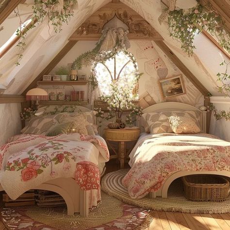 Bedroom Ideas For Two Sisters, Sisters Bedroom Ideas, Sisters Bedroom, Cozy Cottage Bedroom, Sister Bedroom, Dream Bedroom Inspiration, Cozy Bedroom Ideas, Cosy Bedroom, Cottage Bedroom