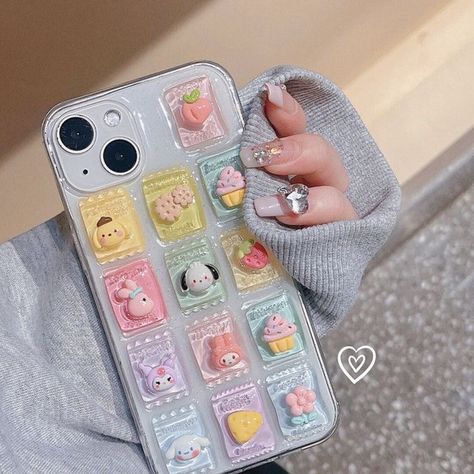 Anime Transparent, 3d Sanrio, Decoden Case, Kawaii Phone, Decoden Phone Case, Phone Case Cute, Diy Case, Kawaii Phone Case, Diy Iphone Case