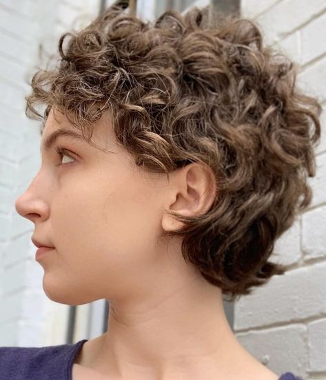 Shaggy Curly Pixie Haircut, Shaggy Pixie Wavy Hair, Long Curly Pixie Cut, Shaggy Curly Pixie, Short Wavy Shag Haircuts, Alice Haircut, Short Curly Pixie Hairstyles, Pixie Cuts For Curly Hair, Pixie Cut For Curly Hair