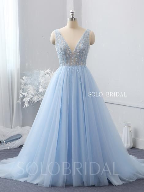 Pastel Blue Wedding Dress, Sky Blue Wedding Dress, Baby Blue Wedding Dress, Baby Blue Wedding Dresses, Pastel Blue Wedding, Light Blue Wedding Dress, Sky Blue Prom Dress, Sky Blue Weddings, Blue Wedding Gowns