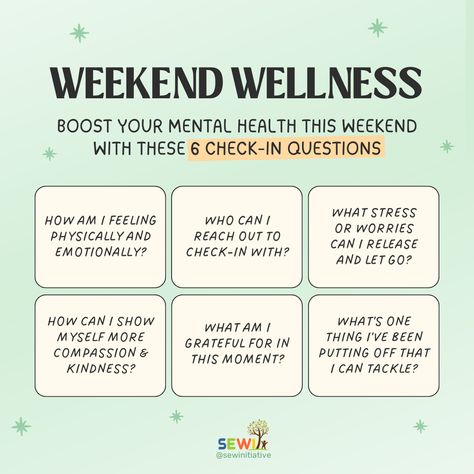 As we head into the weekend, take a moment to reflect on these 6 essential self-care check-in questions. By tuning into your physical and emotional well-being, you can cultivate a more balanced, rejuvenating weekend filled with mindfulness and relaxation. 💆‍♂️  Save this post for your weekend self-care reflection! 💫  #FeelGoodFriday #SEWI #MentalHealthMatters #MentalWellness #SocialEmotionalWellness #SocialEmotionalLearning #SocialWork #MSW #emotionalwellness #weekendvibes Check In Questions, Relapse Prevention, Feel Good Friday, Todo List, Social Emotional Learning, Mental Health Matters, Social Work, Social Emotional, Mental Wellness