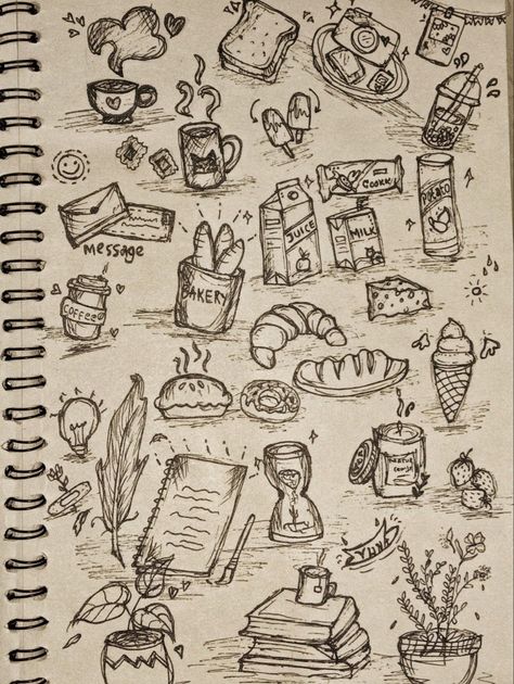 Korean Doodle Art, Sketchbook Art Journal Sketches Easy, Art & Literature, Sketch Book Ideas Easy Doodles, Sketchbook Art Journal Aesthetic, Book Drawing Aesthetic, Journal Drawings Aesthetic, Easy Doodle Art Simple Aesthetic, Pen Doodles Aesthetic