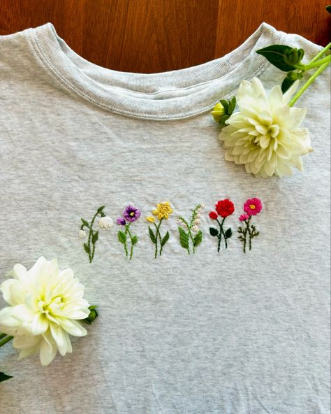 Birth Flowers 💐 another style of birth flowers shirts available! This was a special one to make ❤️ . . . #embroidery #embroideryart #customsweater #namesweater #kidssweater #knitwear #smallbusiness #yvr #kidsclothes #womensfashion #sweater #gift #personalized #etsy #birthflower #babyclothes #initialclothing #handsewn #handstitched #langley #britishcolumbia #canada #initialsweater #customdesign #birthflower #flowersweater #mama Flower Sweater, Custom Sweaters, Embroidery Sweater, Special Kids, Embroidered Sweatshirt, Flower Shirt, Personalized Embroidered, Birth Flower, Flower Embroidery