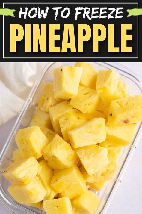 Learn how to freeze pineapple the right way! You'll be rewarded with delicious golden fruit at your disposal for up to 3 years! How To Freeze Fresh Pineapple, How To Freeze Pineapple, How To Store Pineapple In Fridge, Can You Freeze Pineapple, Freezing Pineapple, Pineapple Corer, Freezing Fruit, Ripe Pineapple, Pineapple Salsa