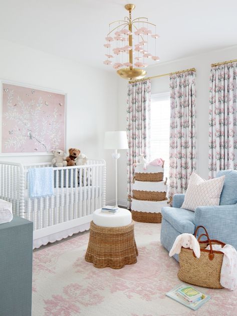 Blue Nursery Girl, Millennial Style, French Nursery, Girly Nursery, Grand Millennial Style, Elegant Nursery, Traditional Nursery, Classic Nursery, Grand Millennial