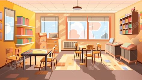 classroom classroom cartoon Classroom Tables, Slide Background, Presentation Backgrounds, Indoor Chairs, Cartoon Background, Google Slides Themes, Microsoft Powerpoint, School Classroom, Cartoon Styles