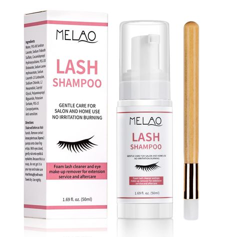 PRICES MAY VARY. 💕Eyelash Extension Shampoo--Removes makeup and dirt for extensions and natural lashes. Gentle and no burning feeling. Keep your extension eyelashes long life. 💕Harmless and mild formula, perfect using experience --Vegan and Cruelty Free. Color free,oil free, ethylene oxide free,paraben free, Alkyl sulfate free, polyquaternium free,fragrance free. Freshen your lash extensions to banish all impurities and irritants. 💕Home use Eyelash Extension Cleaner– Apply small amount of las Eyelash Cleanser, Lash Cleanser, Mascara Remover, Shampoo Brush, Lash Adhesive, Natural Eyelashes, Cleansing Brush, Longer Eyelashes, For Lash