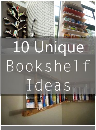 10 Unique Bookshelf Ideas Unique Bookshelf, Unique Bookshelves, Creative Bookshelves, Bookshelf Ideas, Bookshelf Design, Bookshelves Diy, Inspire Me Home Decor, Home Libraries, Home Library