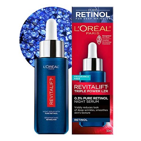 Loreal Skin Care, Loreal Revitalift, Serum For Face, Night Time Skin Care Routine, Nighttime Skincare, Winter Skin Care, Peeling Skin, Retinol Serum, Night Serum