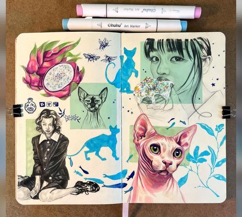 Sketchbook Spreads, Storybook Art, Sketchbook Drawings, Sketchbook Art Journal, Art Diary, Arte Sketchbook, Arte Inspo, Sketchbook Art, Sketchbook Journaling