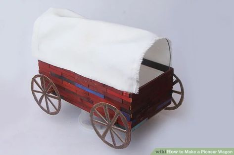 Covered Wagon Project Kids, Oregon Trail Project, Covered Wagon Project, Wagon Craft, Pioneer Wagon, Covered Wagon Craft, Pioneer Activities, American History Projects, Pioneer Living