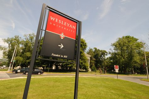 Wesleyan University, Middletown, Connecticut. June 2012. Middletown Connecticut, Red Hair Makeup, Wesleyan University, Bright Red Hair, Pin Collection, Connecticut, Highway Signs, Springs, University