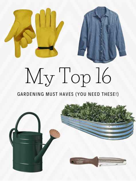 My 16 Gardening Must Haves Vegetable Supports, Yard Cart, Garden Tower, Build A Garden, Body Bones, Garden Rake, Garden Obelisk, Gravel Patio, Starting A Vegetable Garden