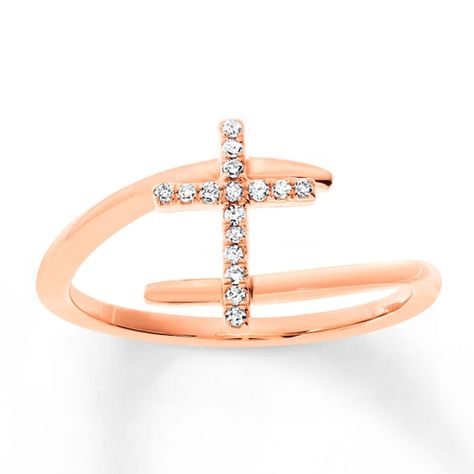 Purity Ring, Jewelry Advice, Swirl Ring, Bypass Ring, Rose Gold Band, Diamond Cross, Cross Ring, Cross Jewelry, A Cross