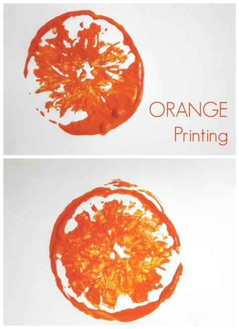 Printing with Oranges, this is such an easy and effective activity to do. Kids will love this art and craft ideas! Orange Activities For Preschool, Color Orange Activities For Preschool, Orange Activities, Fruit Crafts, The Color Orange, Orange Craft, Color Lessons, Toddler Lessons, Lesson Plans For Toddlers