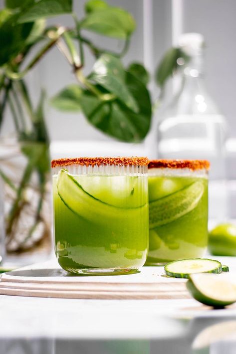 Refreshing Cucumber Basil Lemonade | Happy Vegannie Cucumber Basil Lemonade, Basil Lemonade Recipe, Cucumber Basil, Cucumber Drink, Yummy Summer Drinks, Basil Lemonade, Low Calorie Drinks, Measuring Ingredients, Lemonade Recipe