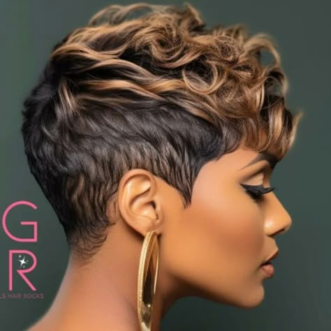 Versatility...Style Q showcasing the absolute best in beauty hair @bghrocks #shorthair #atlantahairstylist #beauty #color #cut #design… | Instagram Black Girls Hair, Natural Haircuts, Pixie Cut Hairstyles, Short Relaxed Hairstyles, Black Women Short Hairstyles, Black Hair Short Cuts, Curly Styles, Short Shaved Hairstyles, Natural Hair Cuts