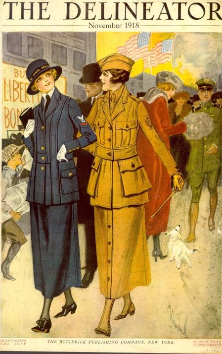 Official Yeowoman’s Costume of the U.S. Navy, Butterick 1101. Description from blog.pattern-vault.com. I searched for this on bing.com/images Ww1 Propaganda Posters, Fashion 1910, 1910s Fashion, Women's Uniforms, Couture Vintage, Old Fashion, Edwardian Fashion, Fashion Plates, Historical Clothing