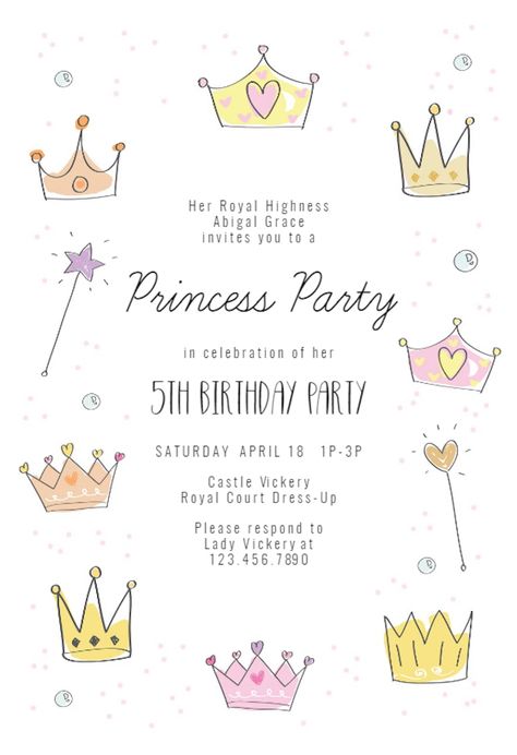 Court Celebration - Birthday Invitation Template (Free) | Greetings Island Prince Birthday Invitations, Princess Birthday Party Invitations, Princess Party Invitations, Princess Baby Shower Invitation, Baby Shower Invitations Design, Princess Birthday Invitations, Princess Invitations, Greetings Island, Baby Shower Invitaciones