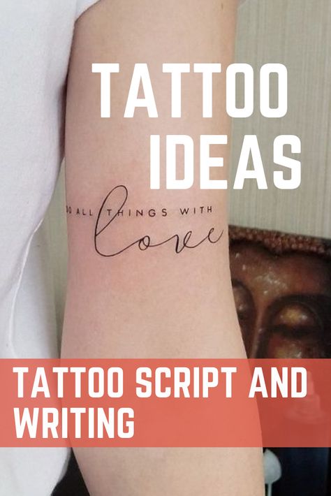 Tattoo Script Ideas, The Word Love Tattoos, Script Bracelet Tattoo, Places To Put Tattoos, Forearm Script Tattoo Women, Arm Quote Tattoos For Women, Word Tattoos For Women Placement, Writing Tattoos For Women, Signature Tattoo Ideas