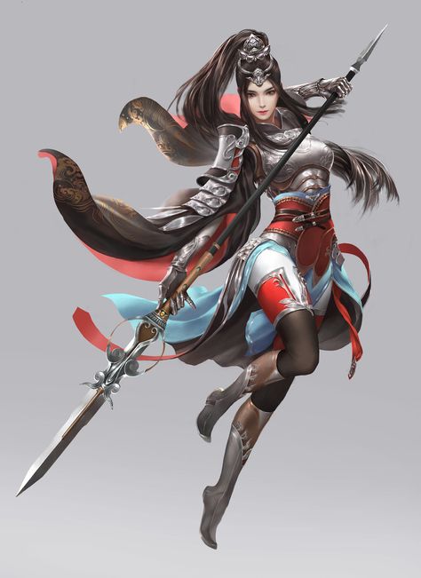 ArtStation - 工作, yang ningyuan Anime Master, Female Armor, Female Knight, Warrior Girl, Fantasy Armor, Fantasy Artist, Fantasy Warrior, 판타지 아트, Illustration Character Design