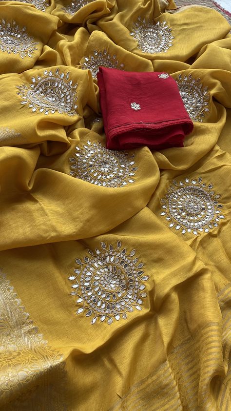 Yellow Color Pure Dola Silk Saree | Soft Banarasi Silk Saree | Indian Wedding Sarees | Handcrafted Saree | Unstitched Blouse Wedding Heavy Banarasi Handwoven Saree Is luxurious saree perfect for any wedding or formal event, featuring a Silk  fabric with heavy 5MM Banarasi weaving And Zari . The beautiful embroidery  and piping will make you look like a true celebrity! Plus, the lightweight Georgette  fabric is designed to the latest Bollywood trend, so you'll be sure to turn heads. Get ready to Luxurious Saree, Latest Saree Designs, Saree Indian Wedding, Indian Wedding Sarees, Latest Saree Trends, Dola Silk Saree, Blue Silk Saree, Simple Saree Designs, Fancy Sarees Party Wear