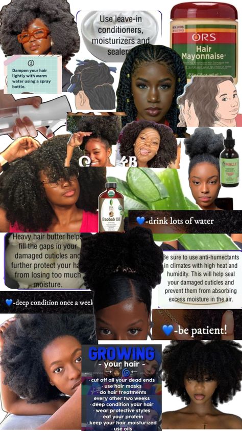 Hair Vision Board, Haircare Aesthetic, Natural Hair Journey Tips, Hair Journey Tips, 4c Natural Hair Care, Black Hair Video, Thick Natural Hair, Hair Growth Challenge, Afro Hair Care