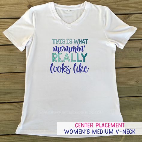 V Neck Cricut Shirt Placement, Vinyl Placement On V Neck Shirt, Vneck Vinyl Placement, Decal Placement On V Neck Shirt, V Neck Vinyl Placement, Htv Tshirt Ideas, Silhouette Cameo Projects Beginner, Heat Transfer Vinyl Tutorial, Heat Transfer Vinyl Shirts