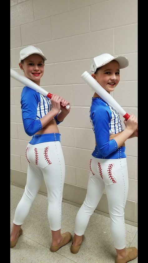 Baseball Dance Costume, Acro Dance, Custom Dance Costumes, Class Outfit, Baseball Photos, Ballet Class, Dance Recital, Dance Costume, Beauty Pageant