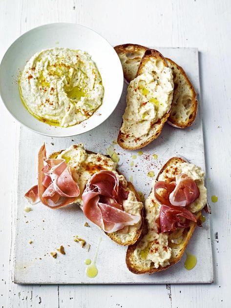 Delicious Magazine Recipes, Sharing Plates, Tapas Night, Tapas Dinner, Bread Toppings, Sunday Lunches, Bruschetta Toppings, Sandwiches Wraps, Beans On Toast