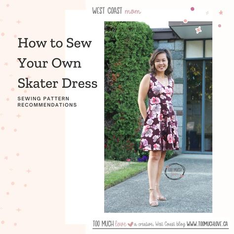 How to Sew Your Own Skater Dress - Too Much Love Circle Skirt Calculator, Circle Skirt Pattern, Too Much Love, By Hand London, Twirly Skirt, Simple Summer Dresses, Ted Baker Dress, Skater Dresses, Full Circle Skirts