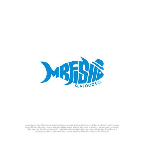 Mr fish seafood co. logo design | Logo design contest | 99designs Seafood Logo Design Ideas, Fish Logo Design Ideas, Co Logo Design, Mr Fish, Gaming Lounge, Co Logo, Mirror Installation, Logo Typography, Logo Design Ideas