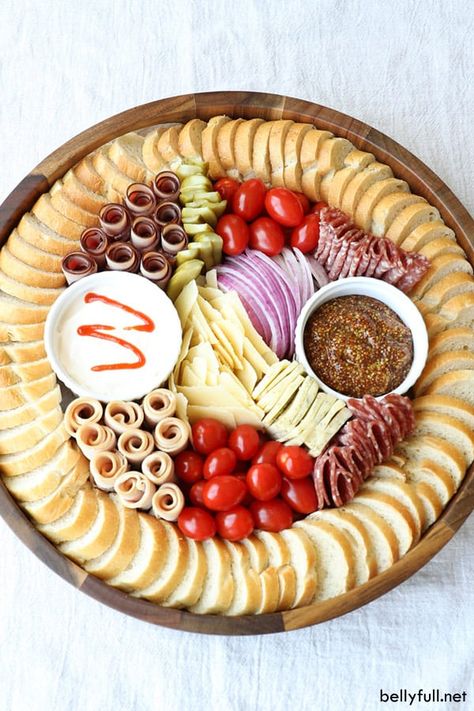 Entertain your friends and family with a Mini Deli Sandwich Charcuterie Board - easy to put together, fun to eat, and delicious! #CharcuterieBoard #CharcuterieBoardideas #CharcuterieBoardhowtomake #CharcuterieBoardsandwiches Mini Deli Sandwiches, Sandwich Charcuterie Board, Flavored Butter Recipes, Roast Beef Sandwich, Strawberry Butter, Food Boards, Oven Roasted Turkey, Deli Sandwiches, Charcuterie Platter