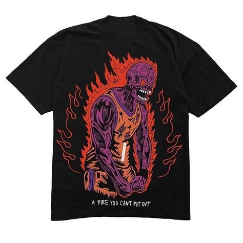 Purple Skeleton T-Shirt By Suns X Warren Lotas - Unquenchable Fire Purple Skeleton, Warren Lotas, Fire Color, Skeleton T Shirt, Street Style Outfits Men, Hoodie Size Chart, A Fire, Street Style Outfit, Long Pants