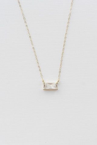 ...Classic! Tons of new arrivals at www.glamourandglow.com .... Fast delivery! Free shipping over $50 for US.... xx  MINIMALIST BAGUETTE NECKLACE - Christine Elizabeth Jewelry™ Tiny Gold Necklace, Bright Necklace, Horizontal Bar Necklace, Baguette Necklace, Elizabeth Jewelry, Dainty Diamond Necklace, Solitaire Necklaces, Classy Jewelry, Dainty Jewelry