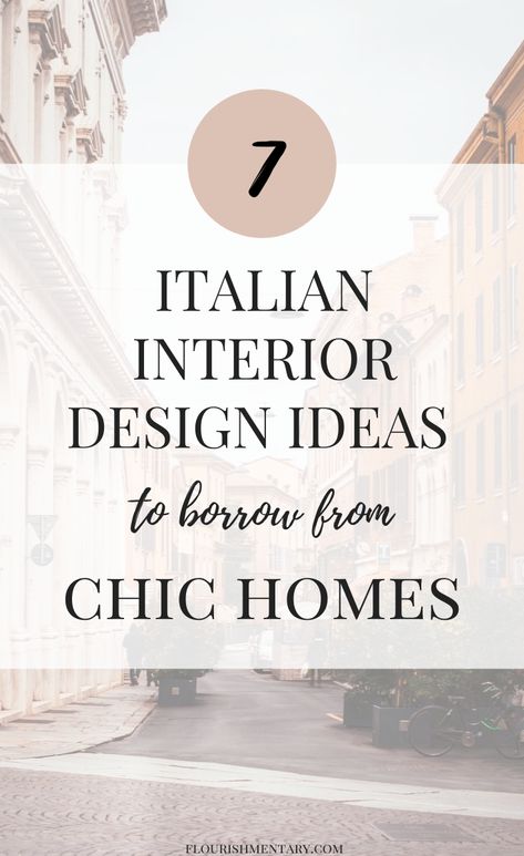 Italy has always been the world leader in fashion, so of course Italian interior design is no different! I think the perfect blend of Italian design styles mixes old and new, and today I’m sharing 7 ways to use Italian interior design trends. These are some of my favorite ideas I’ve spotted in Italy over the years, and they’ve always made me feel right at home! Try a few of these ideas out to echo an Italian design style, no matter where you live! Italian Style Home, Feminine Room, Italian Home Decor, Italian Living, Italian Interior Design, Modern Rustic Homes, Italian Interior, Rustic Italian, Interior Design Rustic