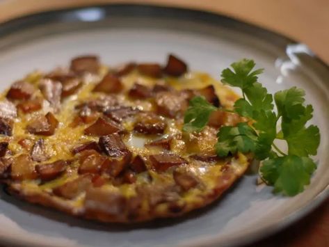 Potato Omelette : Recipes : Cooking Channel Recipe | Laura Calder | Cooking Channel Laura Calder Recipes, Laura Calder, Potato Omelette, Omelette Recipes, Omelette Recipe, Large Plates, Cooking Channel, French Cooking, Top Recipes