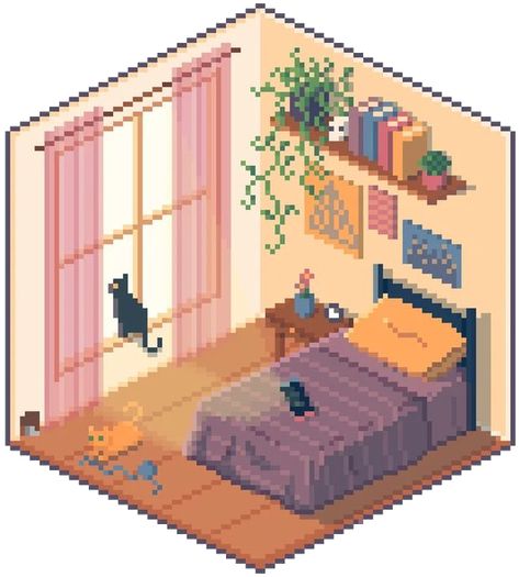 Pixel Art Room, Isometric Pixel Art, Isometric Pixel, Isometric Room, Pixel Art Landscape, Isometric Drawing, Pixel Art Background, Pixel Art Tutorial, Cool Pixel Art