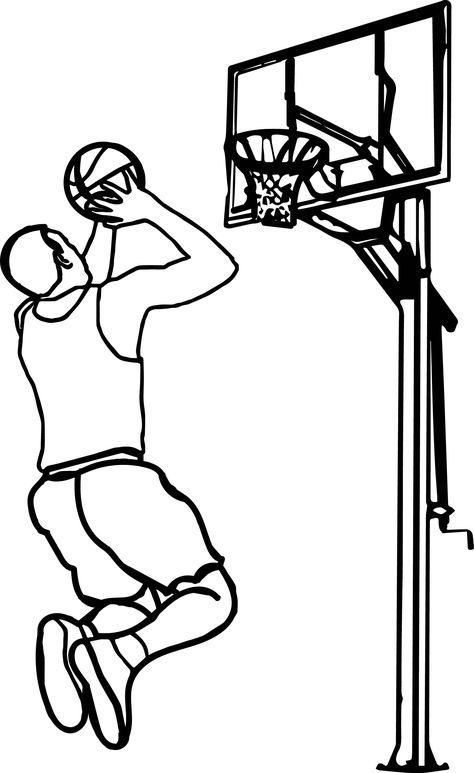 nice The Basketball Clipart For My Friend Thatrsquos You Playing Basketball Coloring Page Basketball Clipart Black And White, Basketball Coloring Pages Free Printable, Basketball Art Draw, Playing Basketball Drawing, Basketball Coloring Pages, Basketball Drawings, Basketball Clipart, Template Color, Sports Coloring Pages