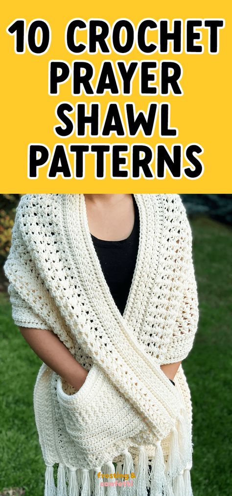 Take a moment to relax and enjoy choosing one of these beautiful crochet prayer shawl patterns. These patterns are perfect for the crafter looking to create something truly special. Star Sprinkled Pocket Shawl Shawl Blanket Crochet, Free Crochet Shawl With Pockets, Crochet Shawl 1 Skein, Wrap Around Shawl, Diy Crochet Shawl, Knot Yourself Out Crochet Shawl, Free Crochet Patterns For Prayer Shawls, Crochet Patterns Shawl Wrap, Poncho Patterns Knitted