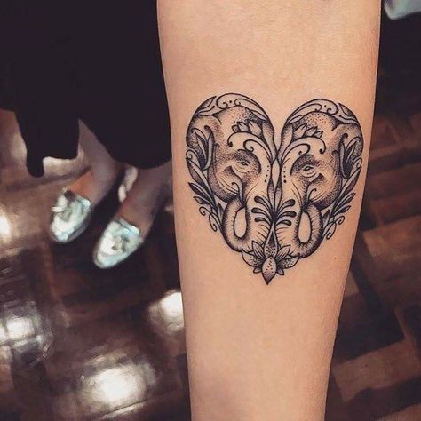 Elephant heart tattoo... Cute Elephant Tattoo, Gemini Tattoo Designs, Elephant Tattoo Design, Gemini Tattoo, Inspiration Tattoos, Elephant Tattoo, Elephant Tattoos, Tattoos For Daughters, Symbolic Tattoos