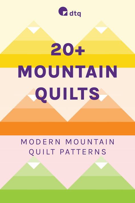 Searching for simple modern mountain quilt blocks and patterns? Discover these gorgeous pattern ideas and browse more that 20 majestic mountain quilt pattern designs! Quilt Patterns With Mountains, Mountain Landscape Quilts Ideas, National Park Quilt Patterns, Landscape Quilt Patterns, Mountain Quilt Patterns, Mountain Quilt Pattern Free, Southwest Quilt Patterns Free, Hiking Quilt, Masculine Quilt Patterns