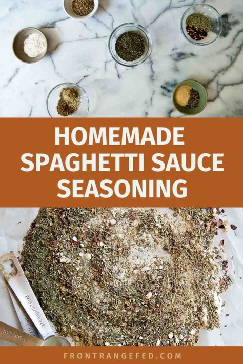 homemade spaghetti sauce seasoning on countertop. Spaghetti Sauce Seasoning Recipe, Spaghetti Seasoning Recipe, Spaghetti Sauce Seasoning, Spaghetti Seasoning, Homemade Spaghetti Sauce Easy, Homemade Pizza Recipe Easy, Best Spaghetti Sauce, Pasta Seasoning, Homemade Spaghetti Sauce Recipe