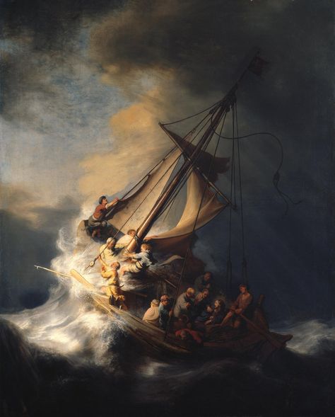 James Lucas (@JamesLucasIT) on X Rembrandt Paintings, Jesus Calms The Storm, The Sea Of Galilee, Gardner Museum, Sea Of Galilee, Istoria Artei, Calming The Storm, Most Famous Paintings, Rembrandt Van Rijn