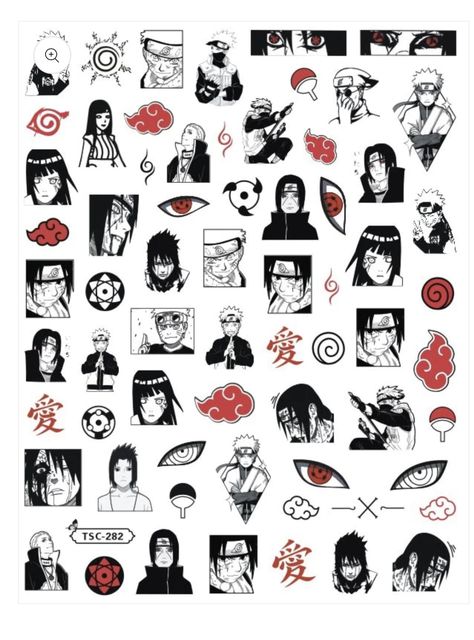 Naruto Nails, Naruto Tattoo, Scary Tattoos, Flash Tattoo Designs, Anime Nails, Nail Art Stickers Decals, Small Tattoos For Guys, Japanese Tattoo Art, Small Tattoo Designs