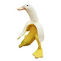 Banana Duck, Duck Garden, Peeled Banana, Statue Garden, Duck Art, Art Statue, Funny Duck, Vintage Garden Decor, Outdoor Material