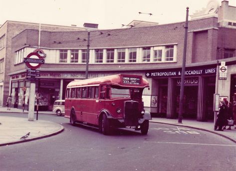 https://flic.kr/p/XGUbPf | London transport T758 on route 222 Uxbridge station  1950's. | London transport T758 on route 222 towards London Airport is seen at Uxbridge station in the late 1950's. Uxbridge London, London Red Bus, London Airport, London Transport Museum, Old Lorries, London History, Red Bus, London Transport, Bus Coach