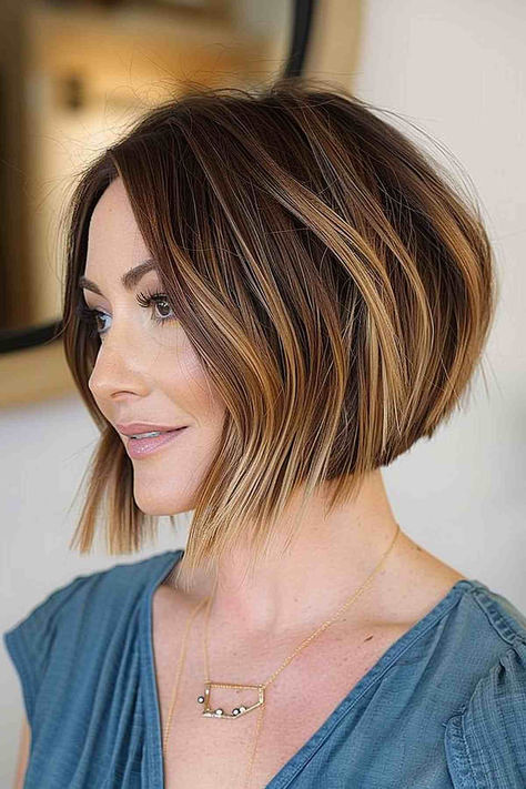 Face-framing chin-length inverted bob, offering an elegant and defining hairstyle. A Line Bob Chin Length, Above The Chin Bob, Chin Length Bob Hairstyles, Straight Bobs, Medium Bobs, Inverted Bobs, Aline Bob, Line Bob Haircut, Chin Hair