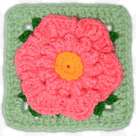 Hibiscus Flower Granny Square Written Pattern: Create a Beautiful Croc - Secret Yarnery Granny Square Written Pattern, Crochet Tropical, Tropical Crochet, Flower Granny Square Crochet, Motifs Granny Square, Crochet Flower Squares, Granny Square Projects, Beau Crochet, Flower Granny Square